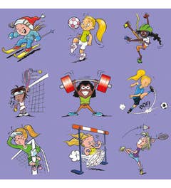Beloningsstickers Sportmeiden