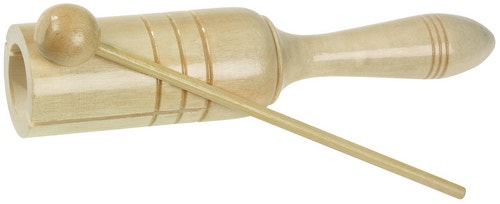 Houten toon blok met handvat