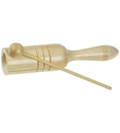 Houten toon blok met handvat