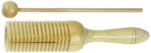 Houten guiro met handvat