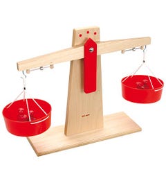 Weegschaal - hout incl. 2 plastic bakjes