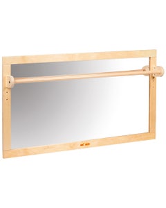 Spiegel plexiglas met verstelbare houten stok
