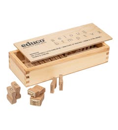 Letterstempels Hout | Open | Educo