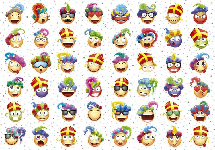 Beloningsstickers Sinterklaas smileys