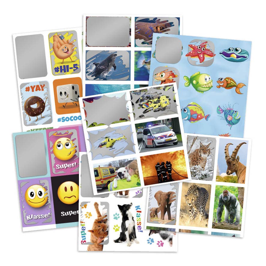 Beloningsstickers variatiepakket krasstickers