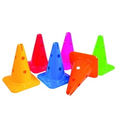 Set van 6 kegels in regenboogkleuren