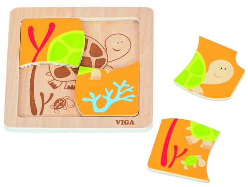 Houten puzzel schildpad