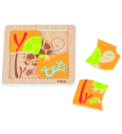 Houten puzzel schildpad