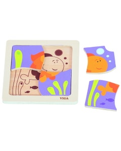 Houten puzzel vis