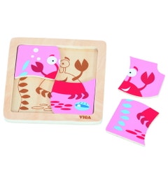 Houten puzzel krab