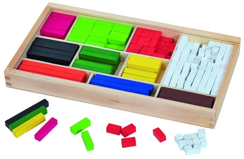 Cuisenaire rods (houten rekenblokken) - grote set