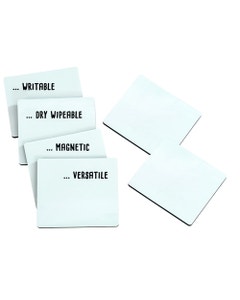 Mini whiteboard kaarten; 6 stuks 12;5x14cm