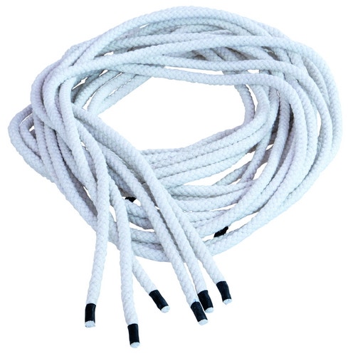 Zacht springtouw wit (set van 6)