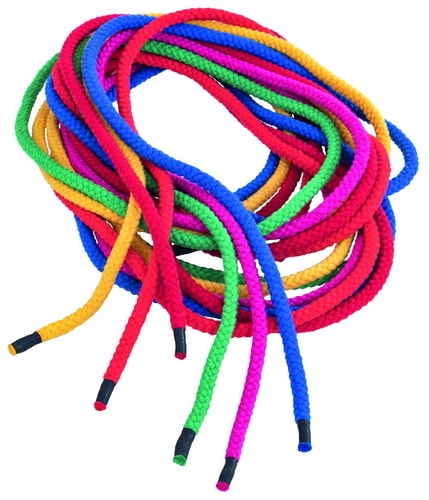Zacht springtouw gekleurd (set van 6)