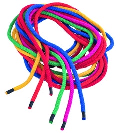 Zacht springtouw gekleurd (set van 6)