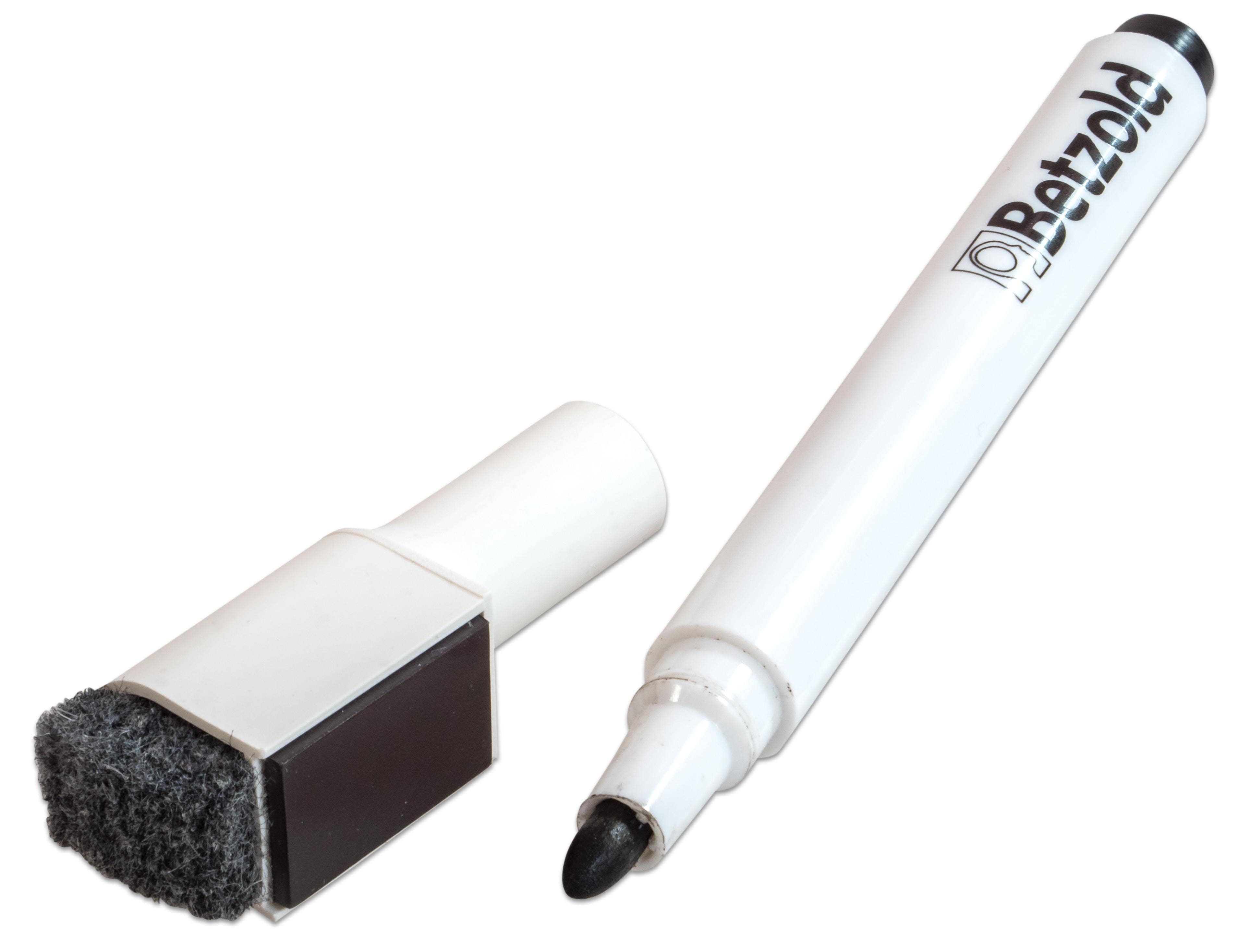 Whiteboard marker zwart met wisser en magneet