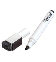 Whiteboard marker zwart met wisser en magneet
