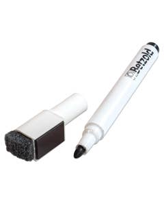 Whiteboard marker zwart met wisser en magneet