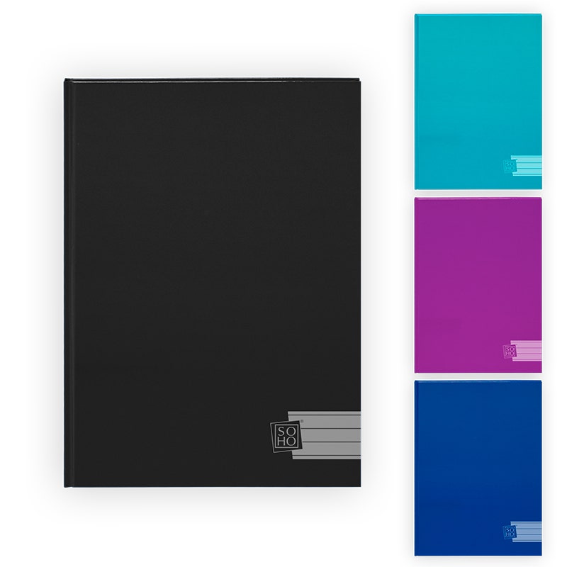 Schrift A5 lijn harde kaft felle kleuren