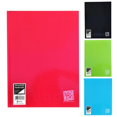 Schrift A4 lijn harde kaft felle kleuren