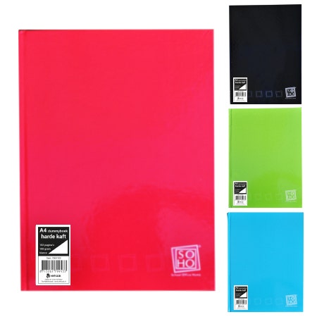 Dummyboek A4 met harde kaft felle kleuren