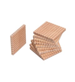 Rekenen - Houten Kubus - 10 x honderdtal