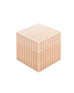Houten kubus - 1.000 massief blok