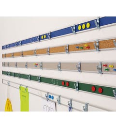 Dpresentatie rails magn. Whiteboard 1 m