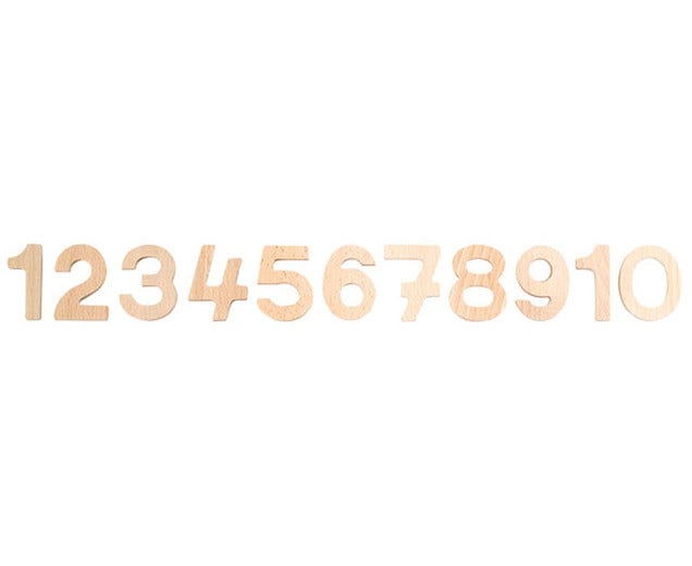 Houten cijfers 1 t/m 10