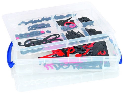 Magnetische noten set (zwart/rood in doos)