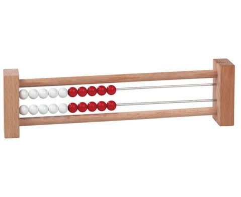 Telraam tot 20 rood/wit klein