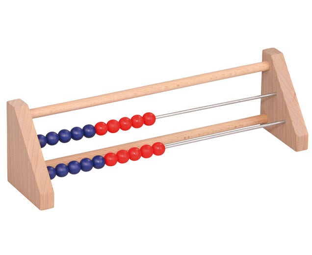 Telraam tot 20 rood/blauw