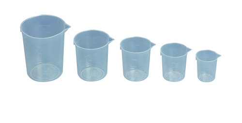 Set van 5 maatbekers