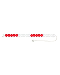 Docenten rekenketting 20 kralen rood/wit