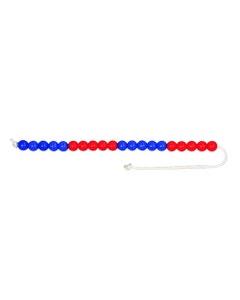 Docenten rekenketting 20 kralen rood/blauw