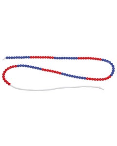 Leerling rekenketting 100 kralen rood/blauw