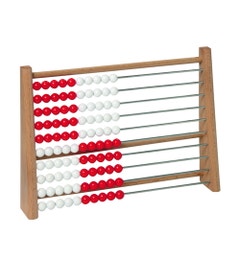 Leerling telraam tot 100 (5 rijen rood/wit - 5 rijen wit/rood)