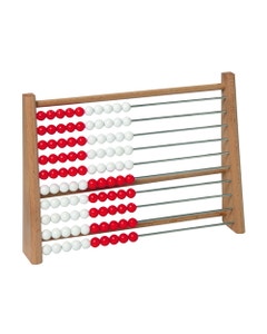 Leerling telraam tot 100 (5 rijen rood/wit - 5 rijen wit/rood)