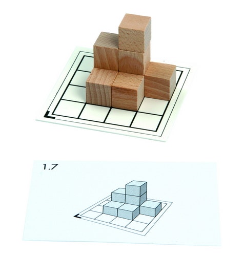 Cubo 3D werkkaarten voor het 3D inzicht - moeilijkheidsgraad 1