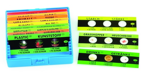 Geprepareerde microscoopglaasjes (12 ex.)