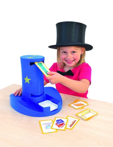 Magische hoed die kaarten voorleest