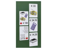 Magnetische winkelafrekenset voor demonstratie op het bord (met decimale euro bedragen)