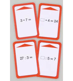 Kaarten voor de magische hoed (vermenigvuldigen- delen en de tafels van 2- 3- 4- 5 en 10)