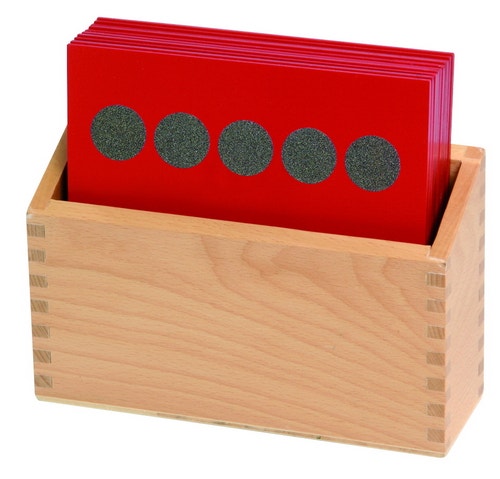 Opbergdoos voor zandpapier nummers; stippen en vormen
