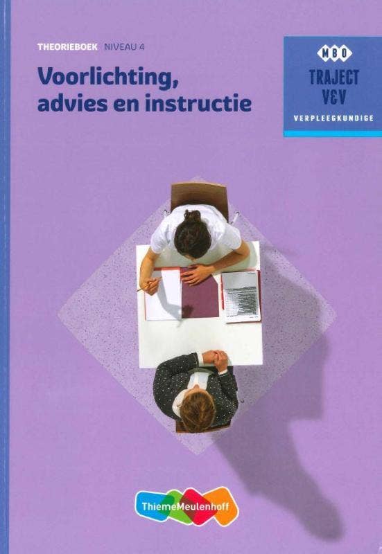 Traject V&V - Voorlichting; advies en instructie Theorieboek Niveau 4