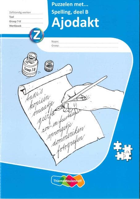 Ajodakt, puzzelen met spelling (5 ex) B groep 7-8