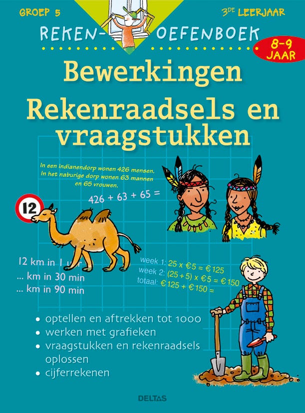 Reken-oefenboek Rekenraadsels en vraagstukken (8-9 j.)