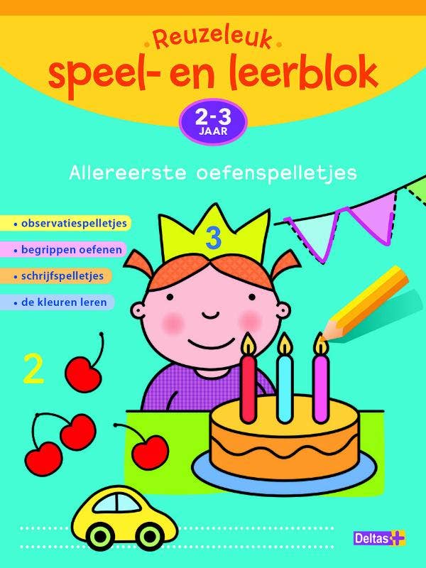Reuzeleuk speel- en leerblok - Allereerste oefenspelletjes - (2-3 jr.) 