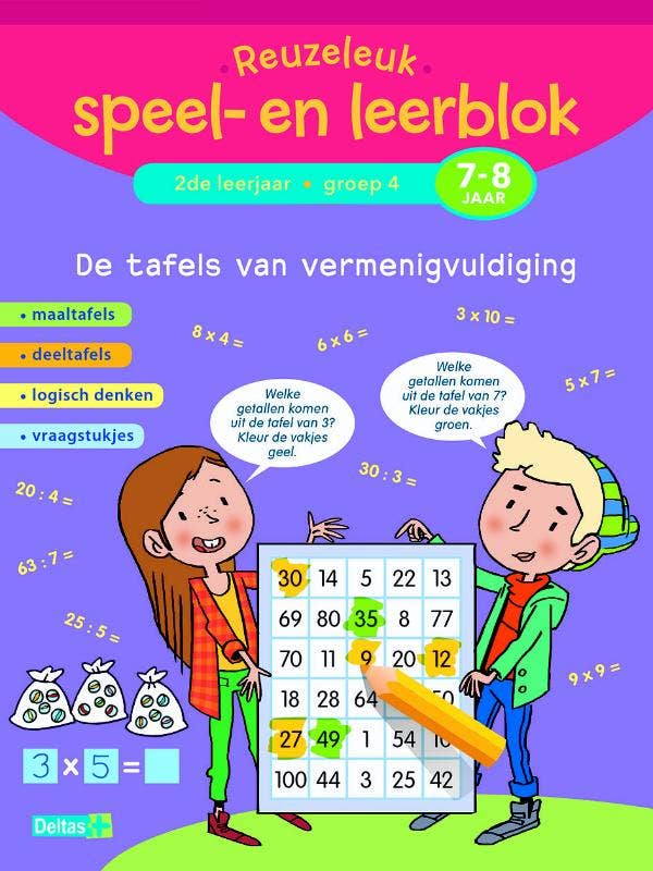 Speel- en leerblok - De tafels van vermenigvuldiging - groep 4