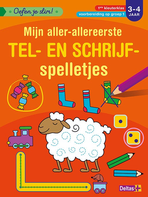 Mijn aller-allereerste tel- en schrijfspelletjes - voorbereiding op groep 1